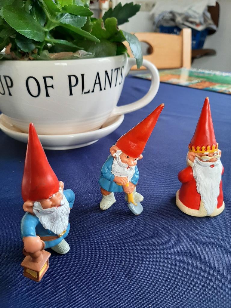 Vintage David de Kabouter, 3 figuren jaren 80, Ophalen of Verzenden, Zo goed als nieuw