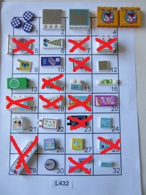 L432 LEGO FRIENDS STENEN MET STICKER, doe een bod, Lego, Ophalen of Verzenden, Losse stenen, Lego Nederland B.V.