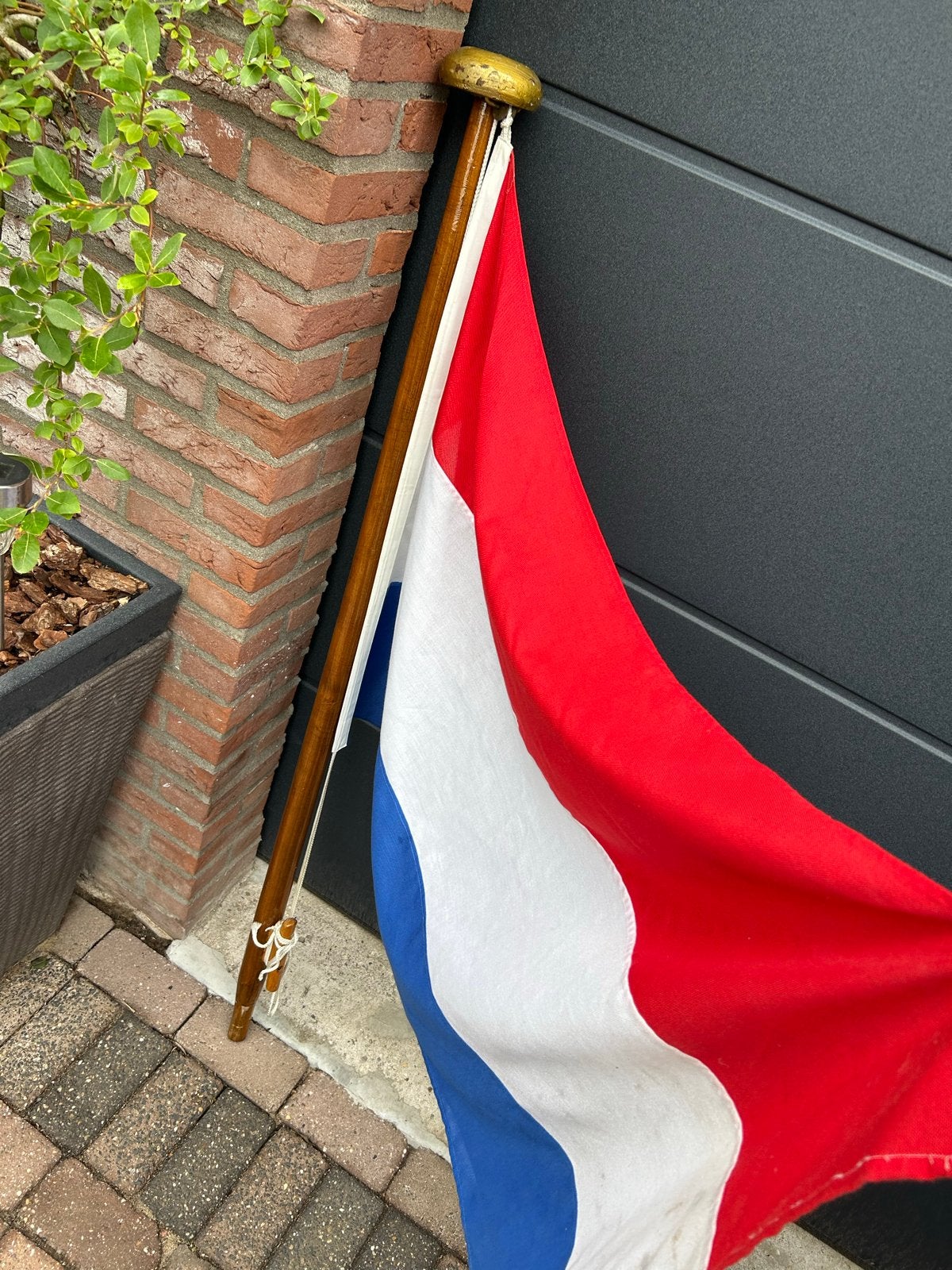 Eikenhouten Vlaggenstok Hoogglans Gelakt voor Boot/Jacht, Ophalen of Verzenden, Gebruikt, Overige typen