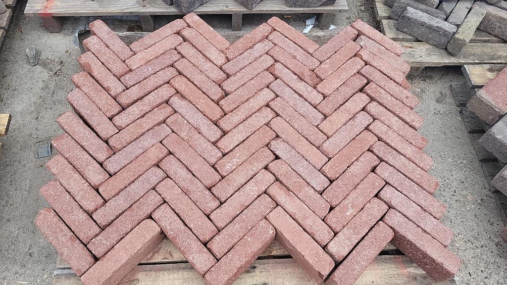 1300m2 Nieuw gebakken klinkers waal 20x5x8cm rood, Tuin en Terras, Ophalen, Keramiek, Klinkers, Nieuw
