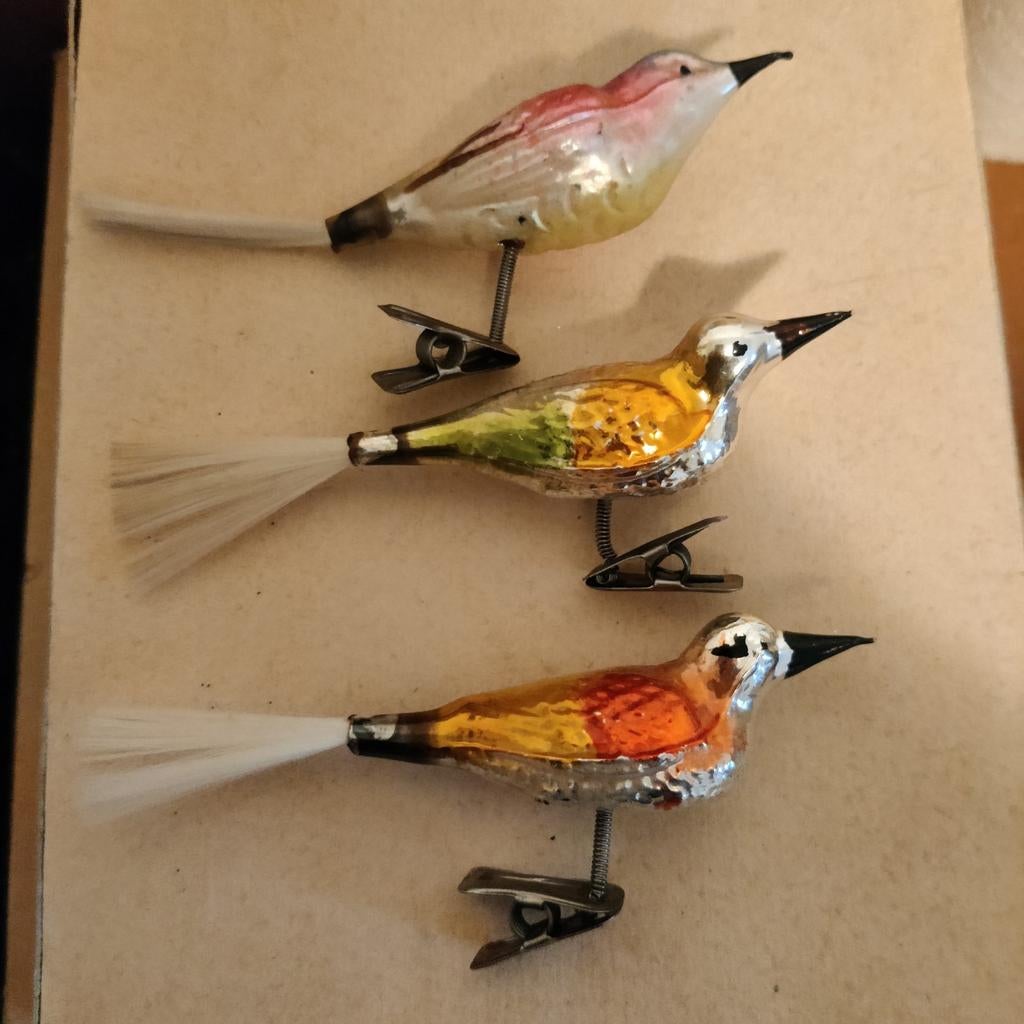 3 oude kerstvogels, Ophalen of Verzenden