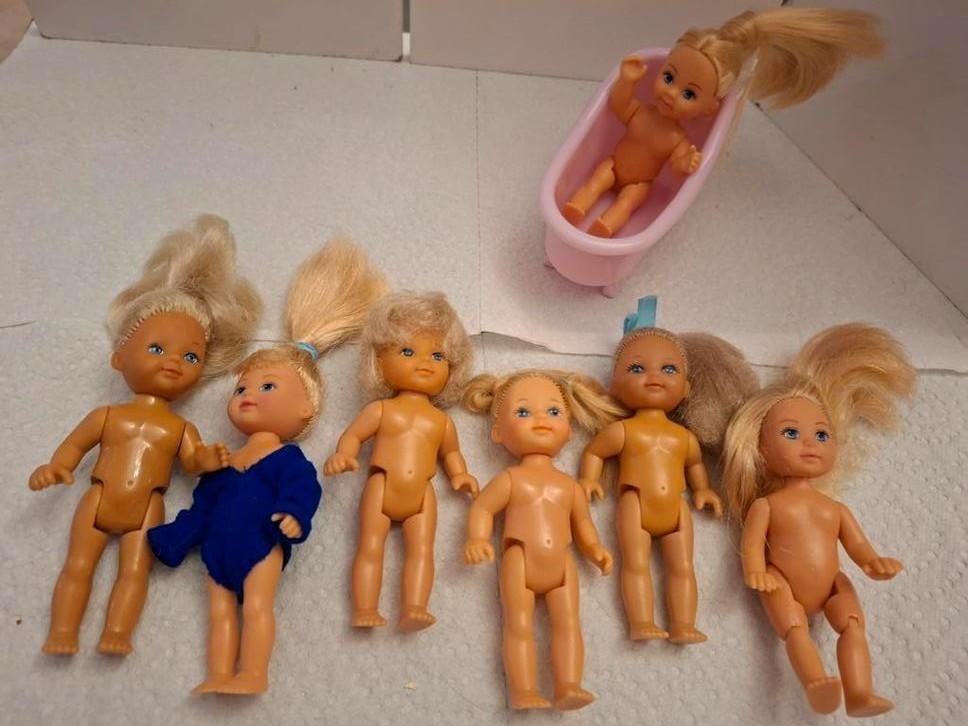 Vintage 7 kleine Simba popjes. ❤️, Ophalen of Verzenden, Zo goed als nieuw