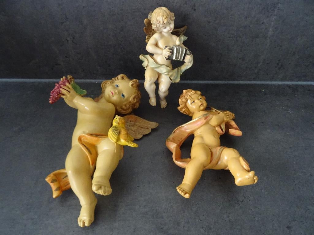 engel engelen vintage engeltjes Italy engel met vogel, Antiek en Kunst, Ophalen of Verzenden