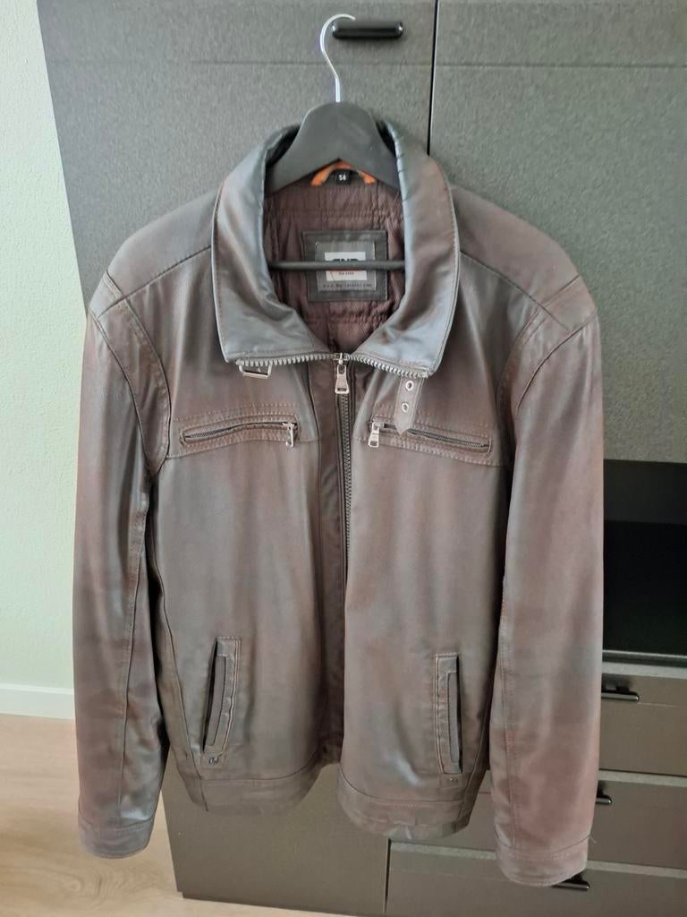 Herenjas DNR lederlook maat 54, Maat 52/54 (L), Bruin, Ophalen of Verzenden, Donar