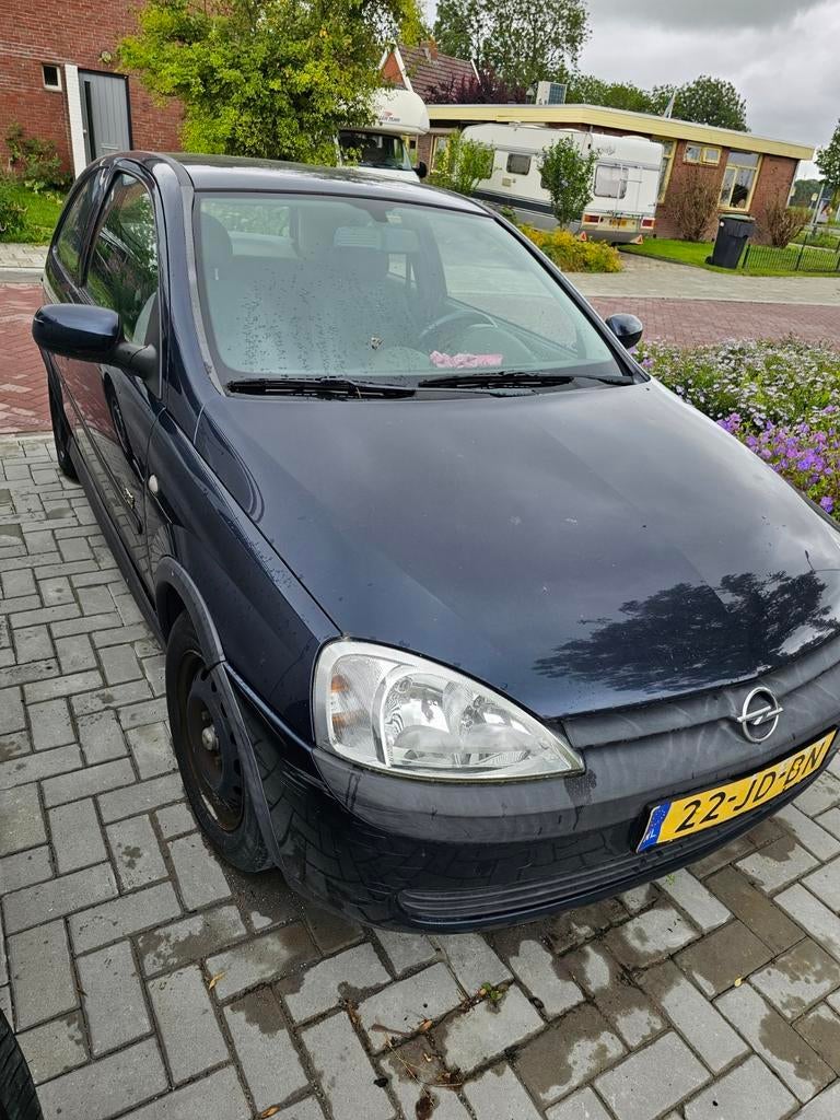 Opel Corsa 1.2 16V 3D 2002 Blauw, Auto's, Opel, Voorwielaandrijving, 450 kg, 74 pk, Blauw