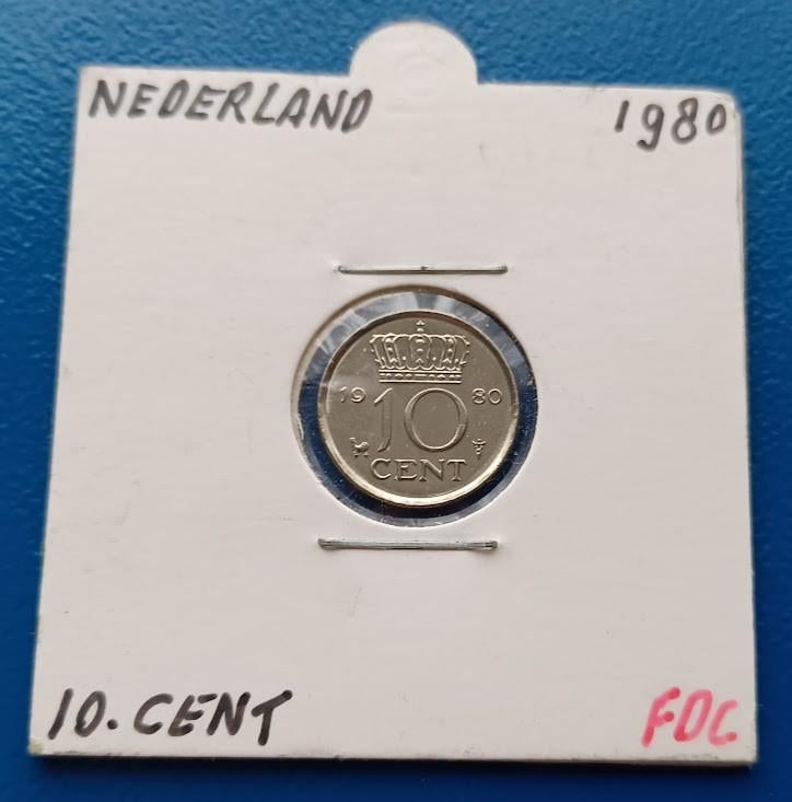 Nederland 10 cent 1980 - Juliana FDC, Ophalen of Verzenden, Koningin Juliana, 10 cent, Losse munt