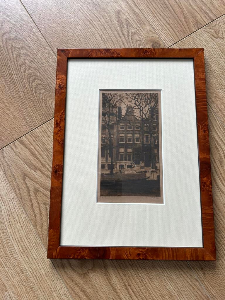 Oude prent van de Keizersgracht uit Amsterdam, Ophalen of Verzenden