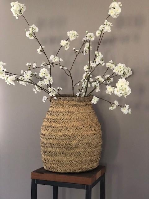 EYECATCHER NIEUW VAAS riet mand zeegras Essaouira Marokko, Overige materialen, Overige kleuren, 50 tot 75 cm, Nieuw
