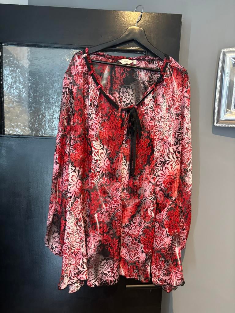 Miss etam blouse maat 50, Ophalen of Verzenden, Zo goed als nieuw, Rood, Blouse of Tuniek