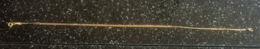 Fijn 585 gouden enkelbandje 27 cm, Ophalen of Verzenden, Gebruikt, Goud