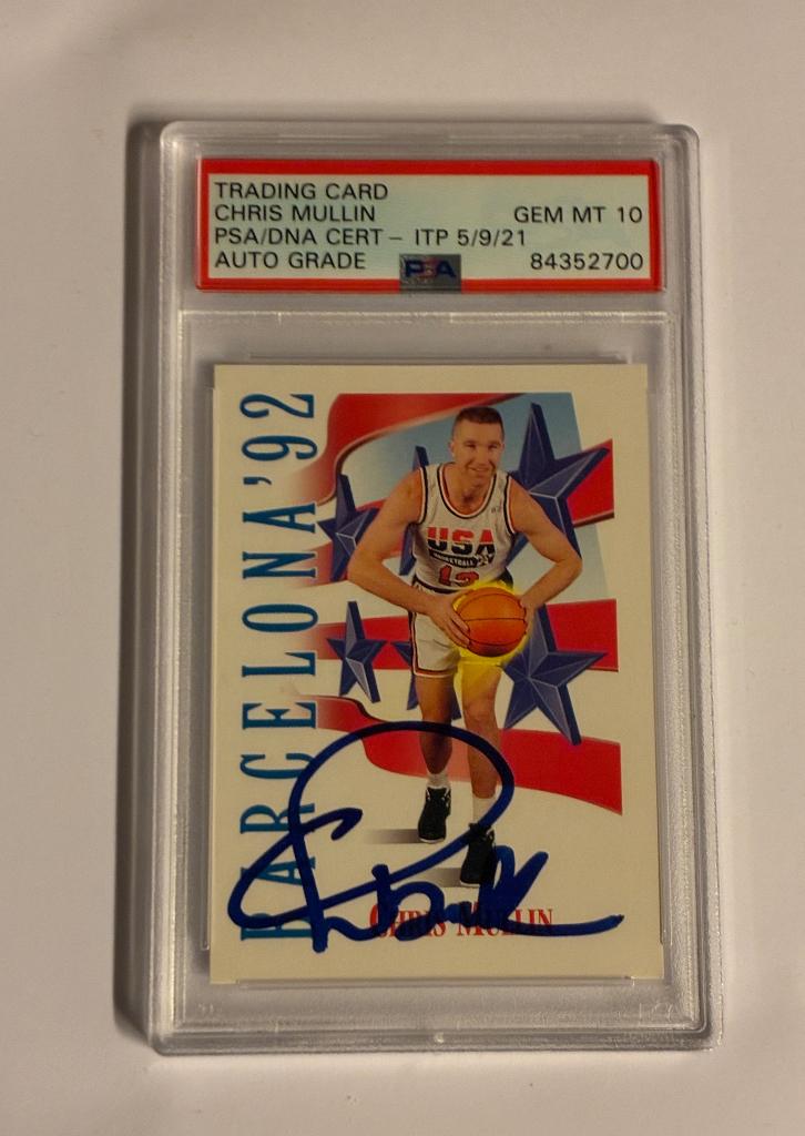 Chris Mullin signed basketball card / PSA 10, Hobby en Vrije tijd, Verzamelkaartspellen | Pokémon, Ophalen of Verzenden, Zo goed als nieuw