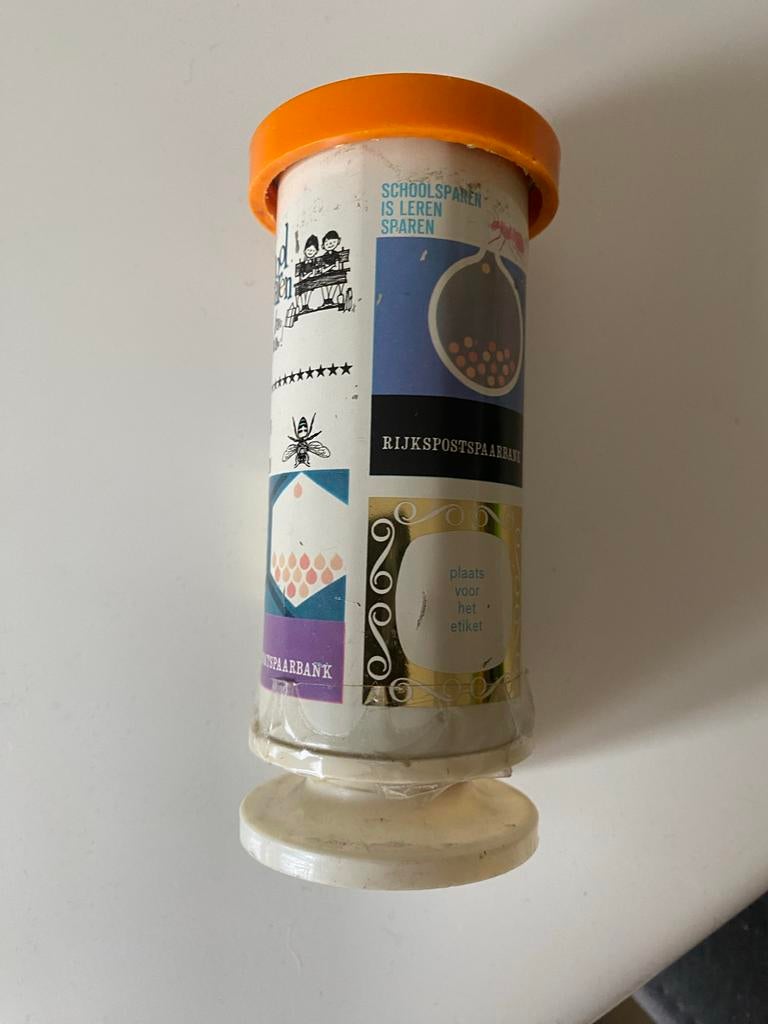 Vintage Rijkspostspaarbank Spaarpot, Verzamelen, Ophalen of Verzenden, Gebruikt, Kunststof, Overige thema's