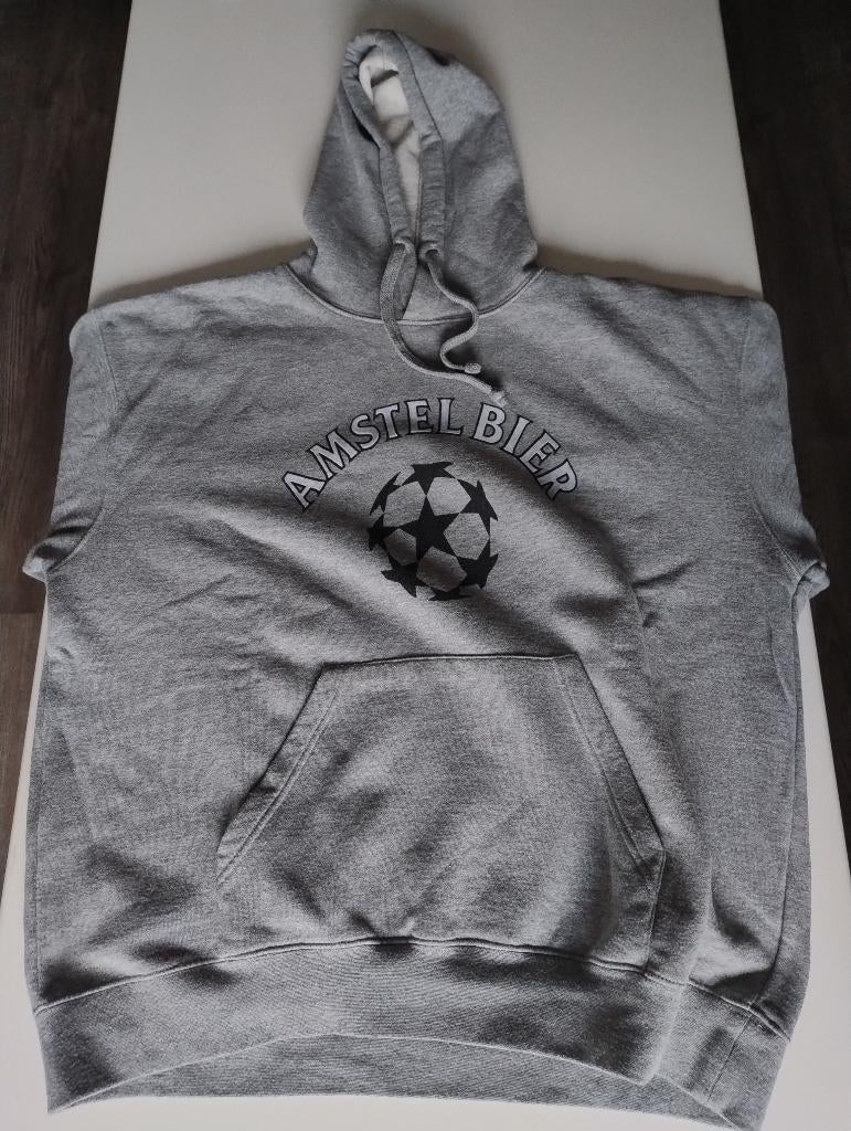 Hoodie Amstel Bier Champions League, maat M, zgan, Kleding | Heren, Ophalen of Verzenden, Zo goed als nieuw, Maat 48/50 (M), Grijs