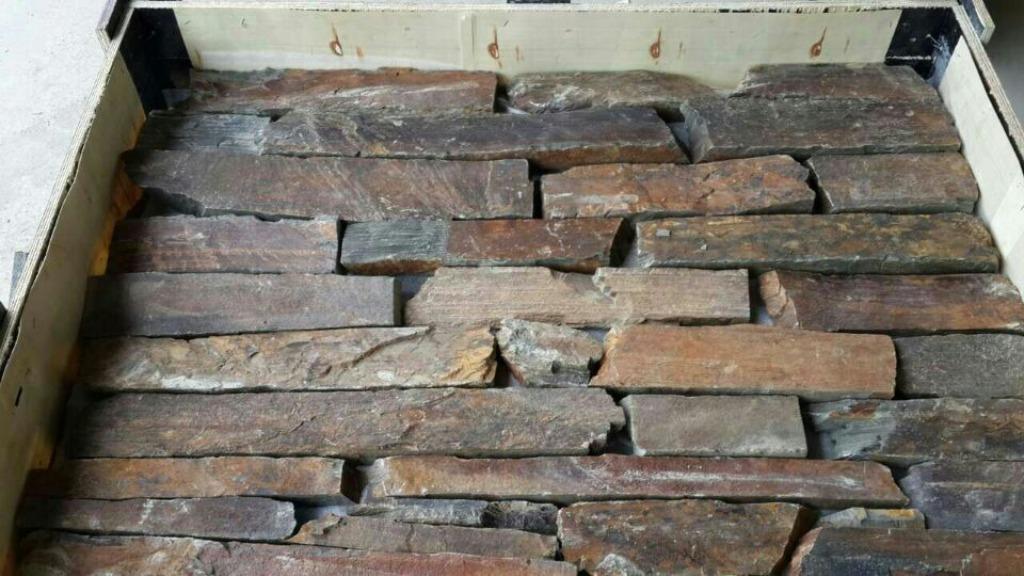 Natuursteen Rocks Rustieke Lei 3-5cm en hoekstukken voorraad, Overige materialen, Wandtegels, Nieuw, Minder dan 20 cm