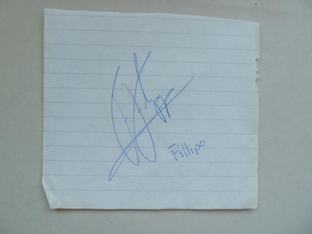 Handtekening. Fred.Filippo . AZ, Ophalen of Verzenden, Zo goed als nieuw, AZ, Overige typen
