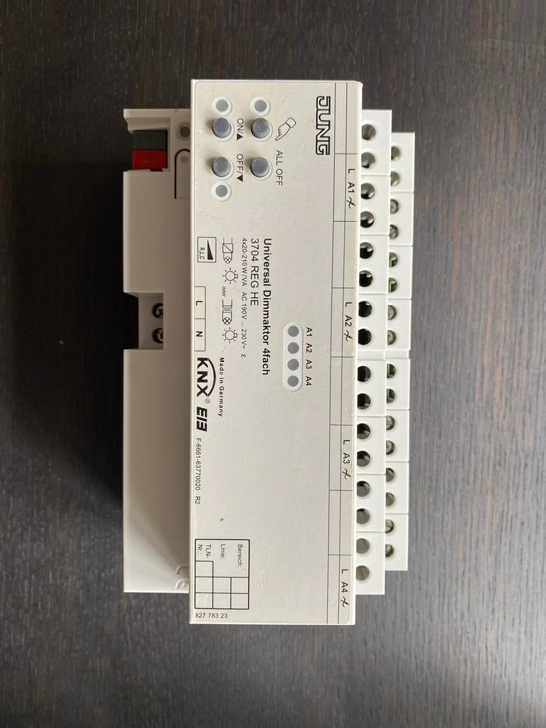JUNG 3704 REG HE Universele KNX Dimmer 4-voudig, Ophalen of Verzenden, Gebruikt, Overige typen