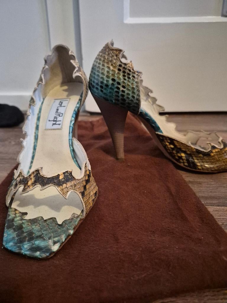 Prachtige slangenleren Italiaanse pumps Left&Right 37, Pumps, Overige kleuren, Ophalen of Verzenden, Zo goed als nieuw