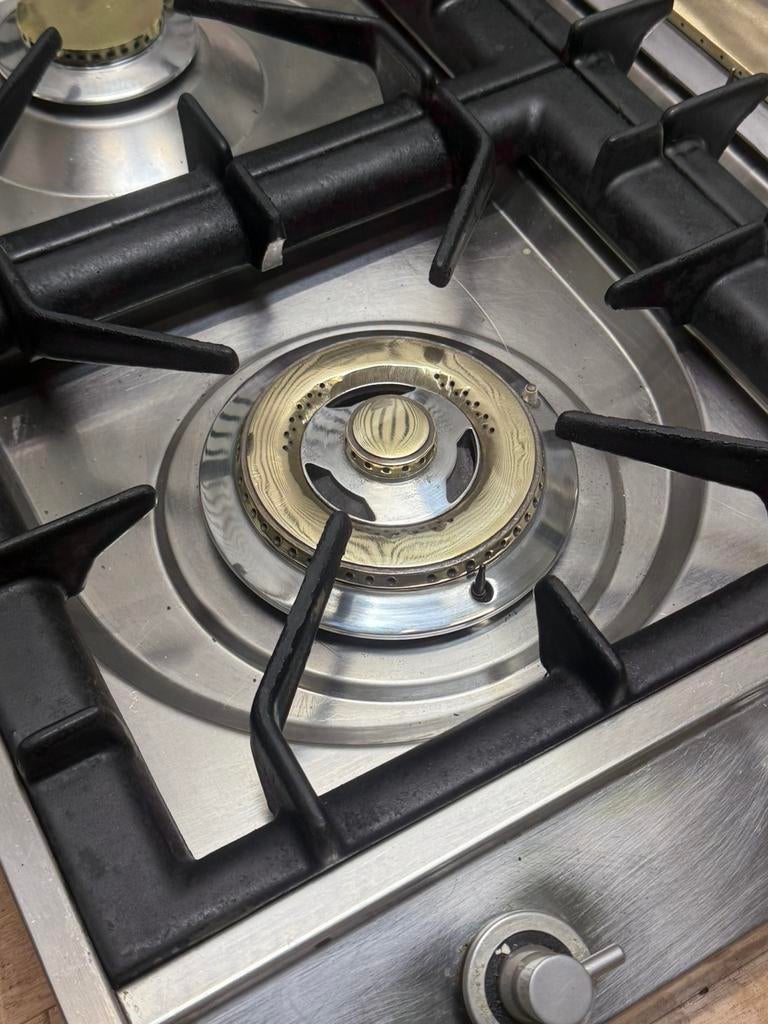 Luxe Boretti 5 pits kookplaat RVS 90 cm, Witgoed en Apparatuur, Kookplaten, De schout 4, Fornello Esperta, Refurbished, Ophalen of Verzenden