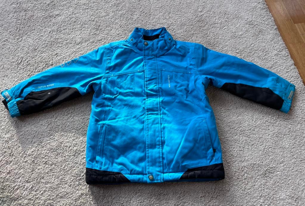 Blauwe ski jas, mt 110-116, Kinderen en Baby's, Ophalen, Gebruikt, Jongen of Meisje, Jas