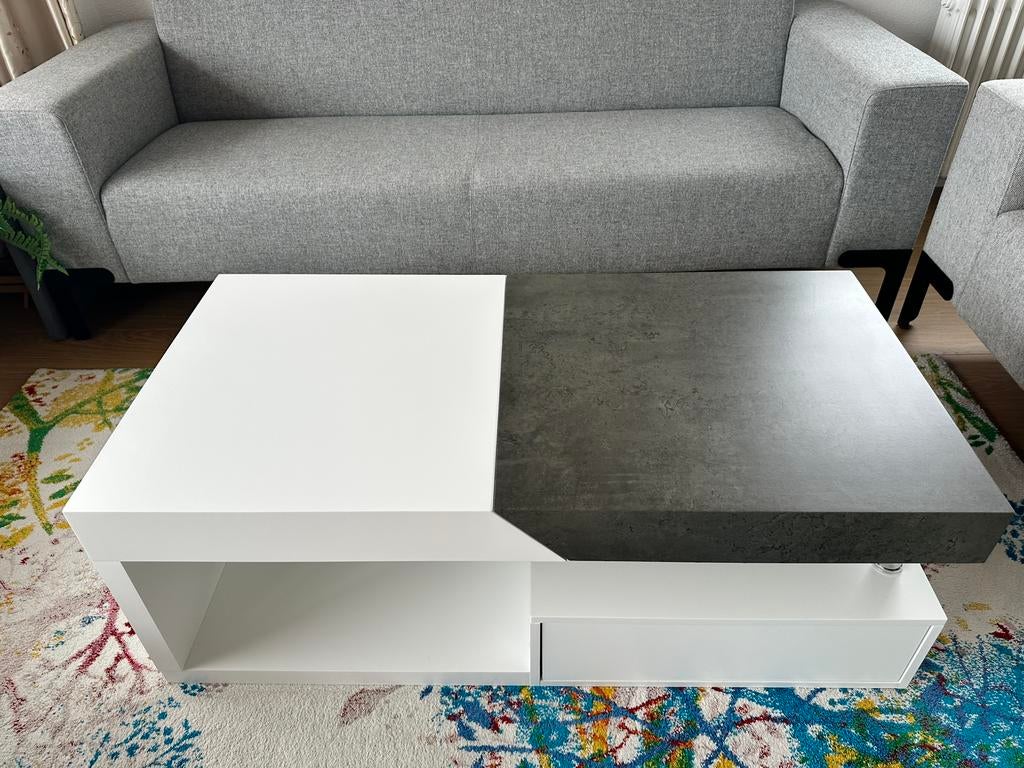 Almost new, modern and very practical coffee table, Ophalen, 100 tot 150 cm, Zo goed als nieuw, Minder dan 50 cm