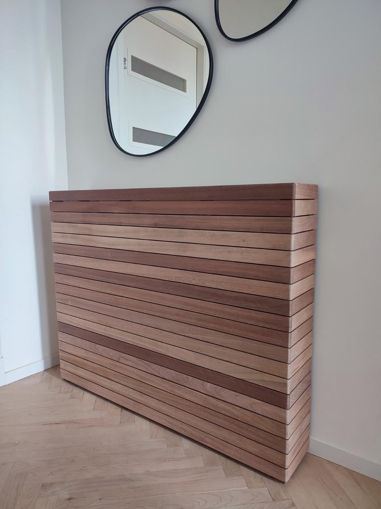 Radiator ombouw Op Maat; hardhout mahonie, Ophalen, Nieuw