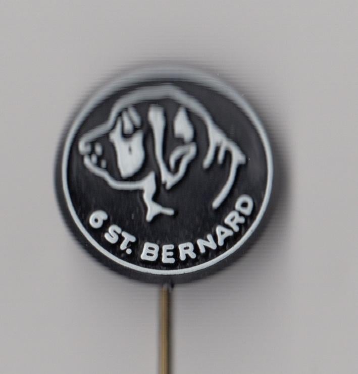 Hond zwart Sint Bernard speldje, Gebruikt, Niet vindbaar, Niet vindbaar, Speldje of Pin