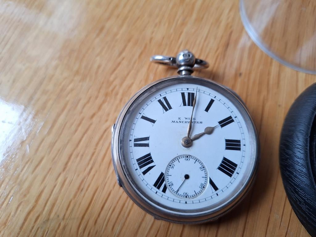 E.WISE (Manchester). Zakhorloge. Zilver., Antiek en Kunst, Ophalen of Verzenden