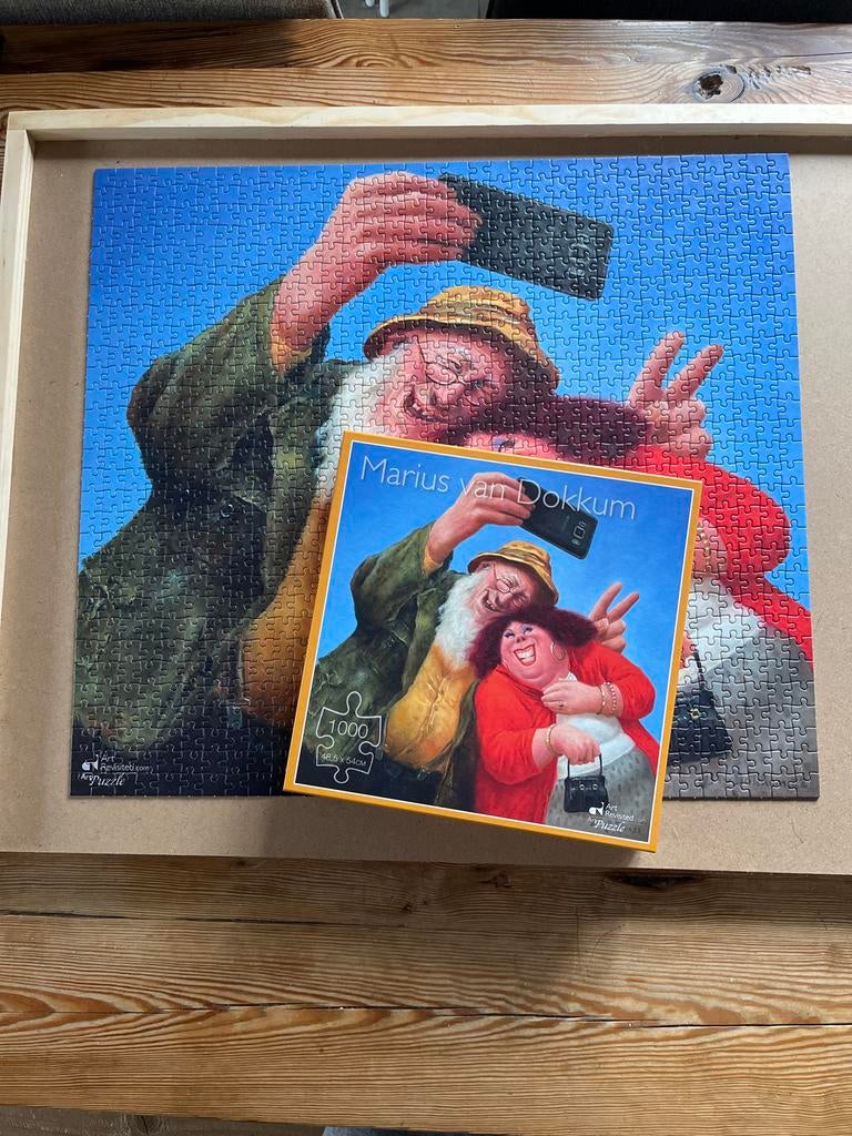 Puzzel selfie Marius van Dokkum, Ophalen of Verzenden, 500 t/m 1500 stukjes, Zo goed als nieuw, Legpuzzel