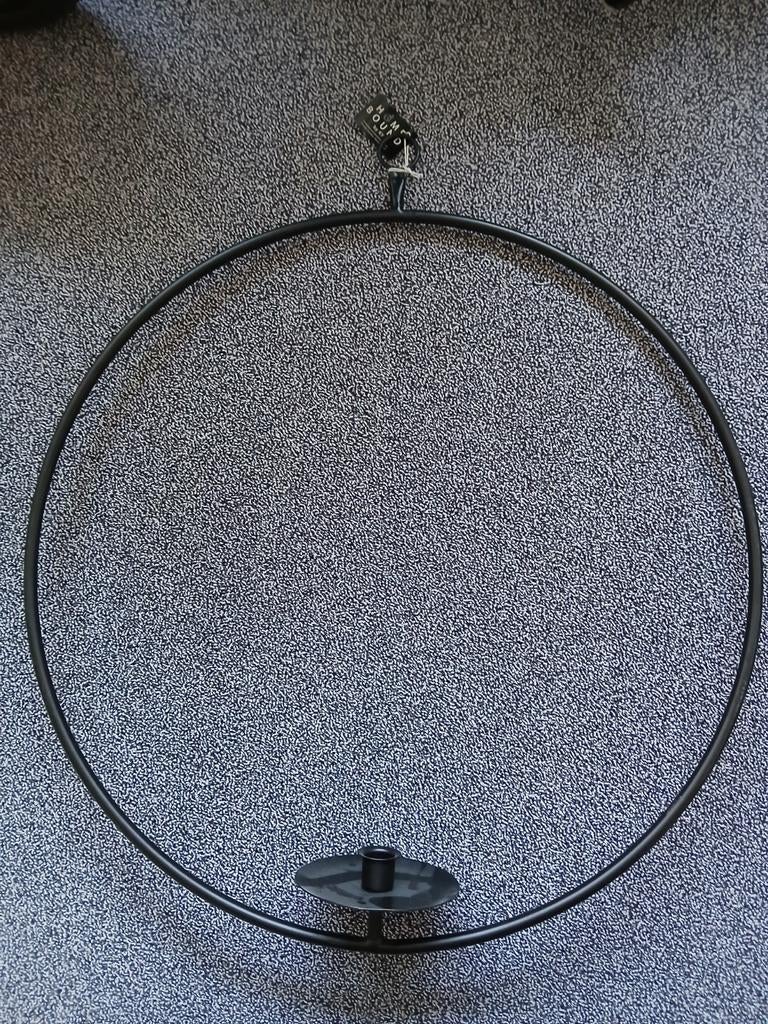 Nieuwe ring met kaarshouder, 50 tot 75 cm, Zwart, Nieuw, Ophalen of Verzenden