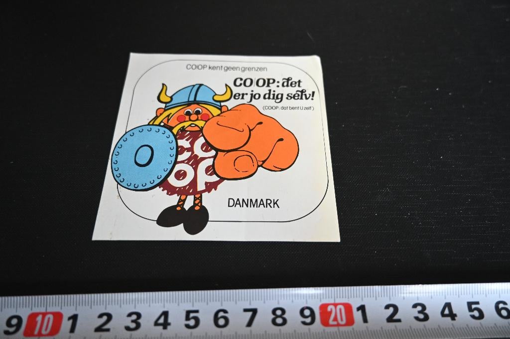 sticker Supermarkt CO-OP  Danmark, Verzamelen, Ophalen, Zo goed als nieuw