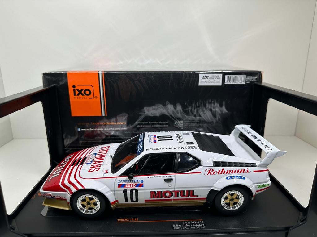 IXO 1:18 BMW M1 ROTHMANS/MOTUL #10 TOUR DE CORSE 1982 NIEUW, Hobby en Vrije tijd, Modelauto's | 1:18, Ophalen of Verzenden, Nieuw