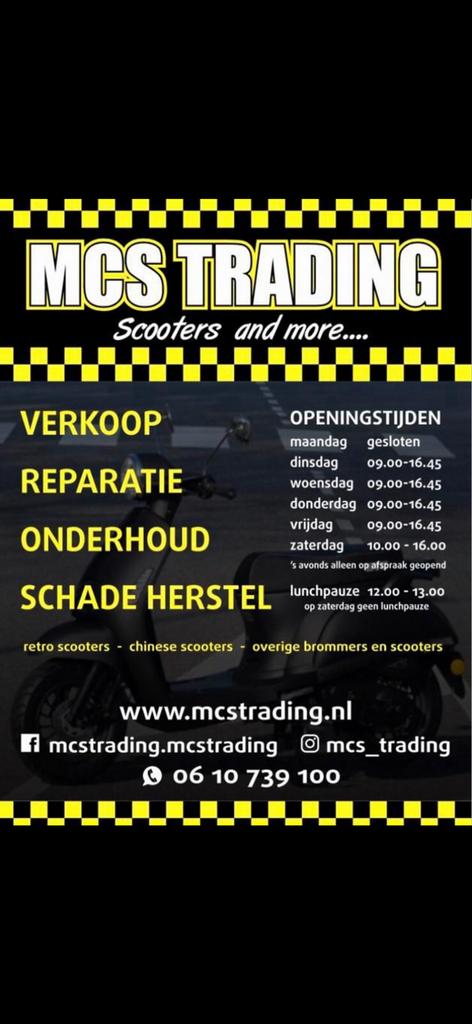 Onderhoud, reparatie & schadeherstel, verkoop van scooters., Brommerreparatie
