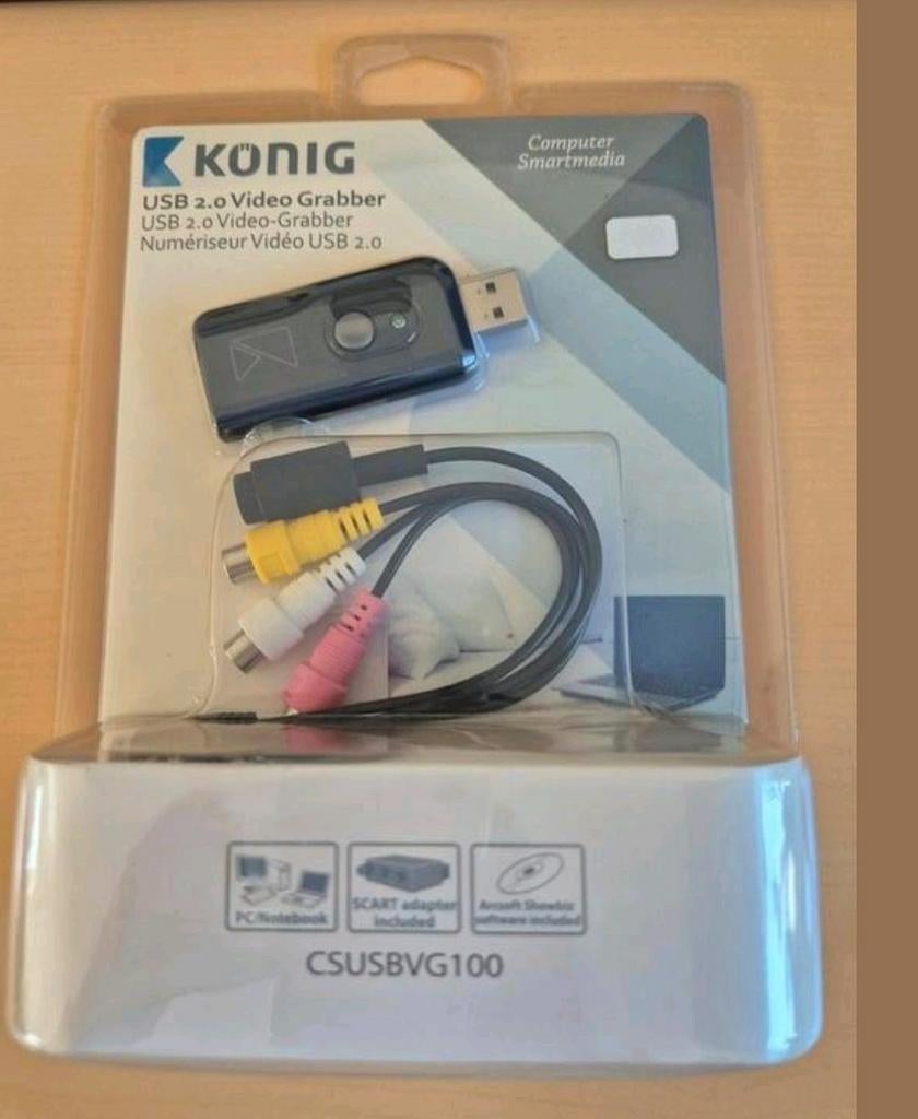König USB 2.0 Video Grabber CSUSBVG100 - Nieuw in verpakking, Computers en Software, Capture cards, Nieuw, Ophalen of Verzenden