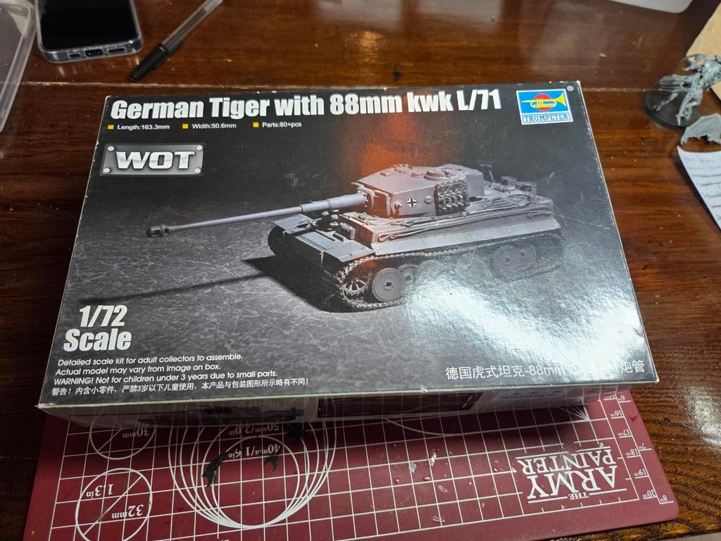 Trumpeter German Tiger Tank Model 1/72, Overige merken, Nieuw, Ophalen of Verzenden, Tank