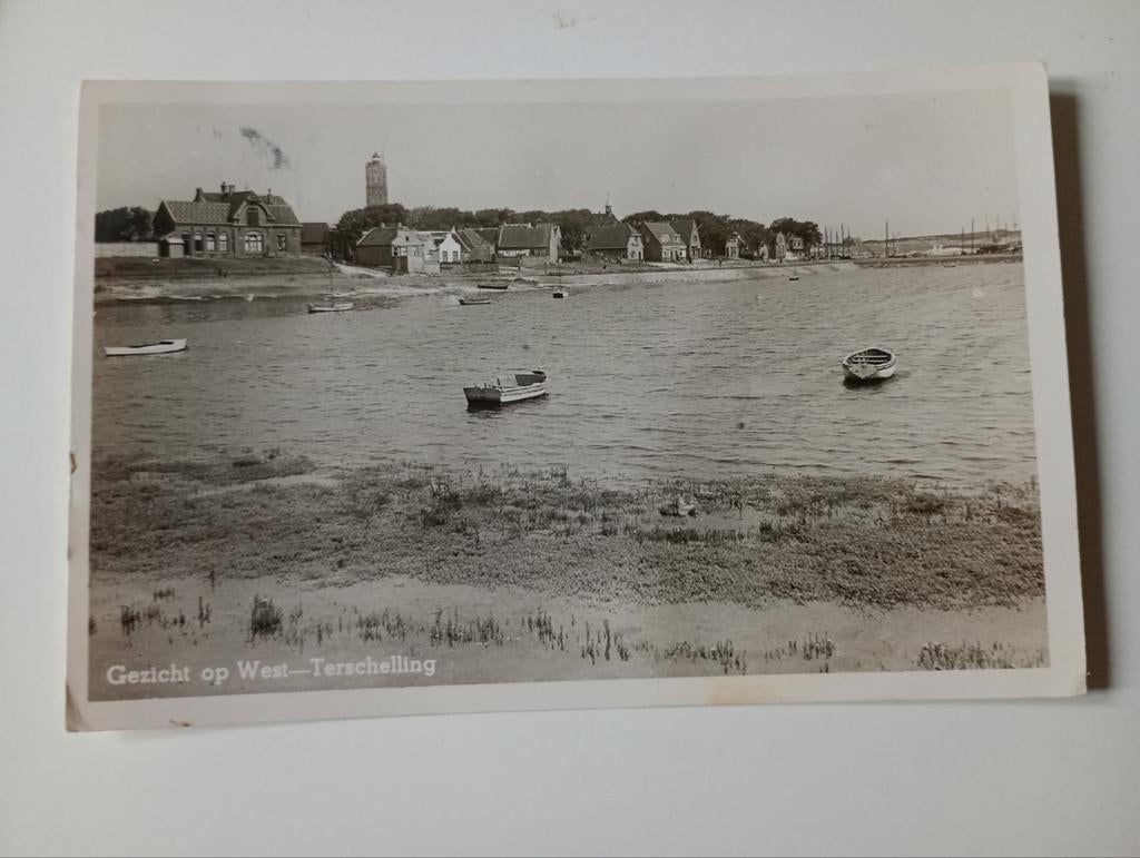 Terschelling Gezicht op West-Terschelling 1949, Ophalen of Verzenden, 1940 tot 1960, Gelopen, Waddeneilanden