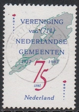 Nederland 1987 1385 VNG, Gest Den Bosch, Ophalen of Verzenden, Na 1940, Gestempeld