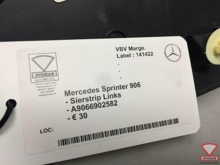 mercedes sprinter 906 sierlijst links a9066902582, Gebruikt, Mercedes-Benz AG, Mercedes-Benz, Links