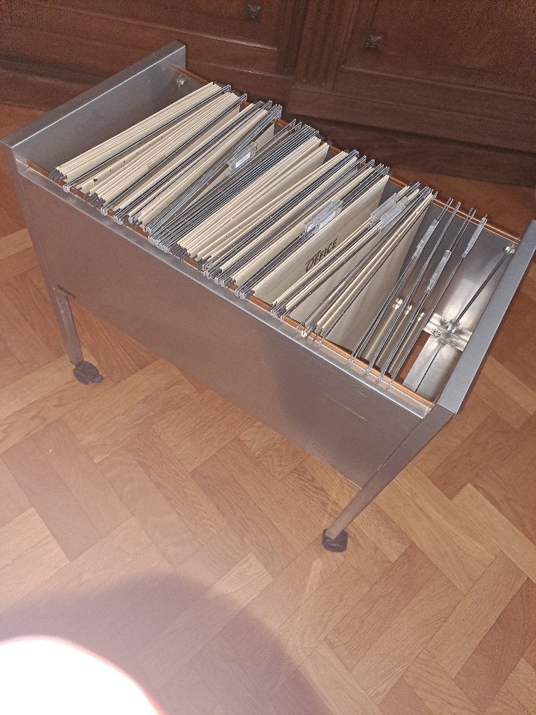 Hangmappentrolley + inhoud, Ophalen of Verzenden, Gebruikt
