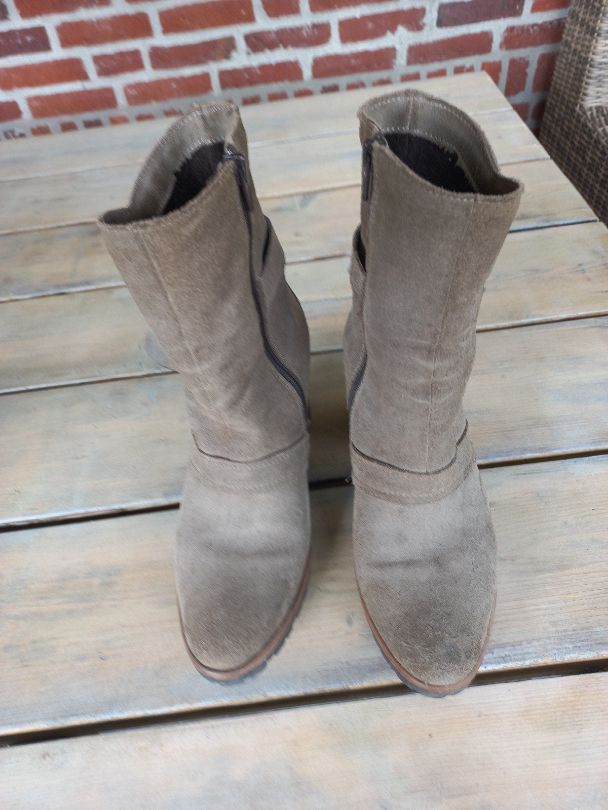 Laarsjes taupe maat 38, Ophalen of Verzenden, Gedragen, Overige kleuren