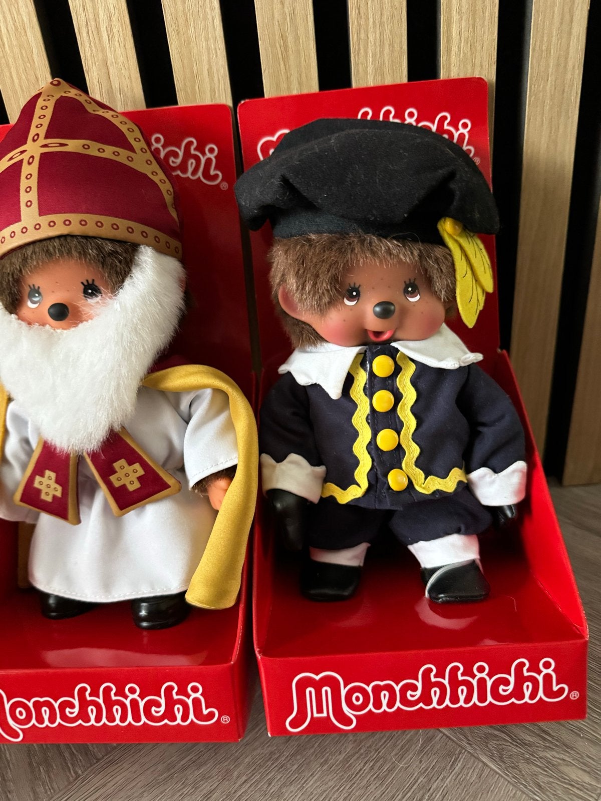 Monchhichi Sinterklaas en Piet - Nieuw in doos, Diversen, Nieuw, Monchhichi, Monchhichi, Monchhichi