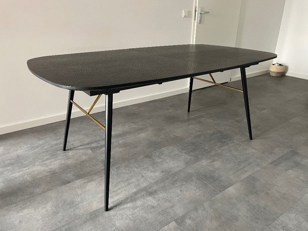 Uitschuifbare Eettafel originele prijs €630, Huis en Inrichting, Ophalen, 100 tot 150 cm, Zo goed als nieuw, Vijf personen of meer