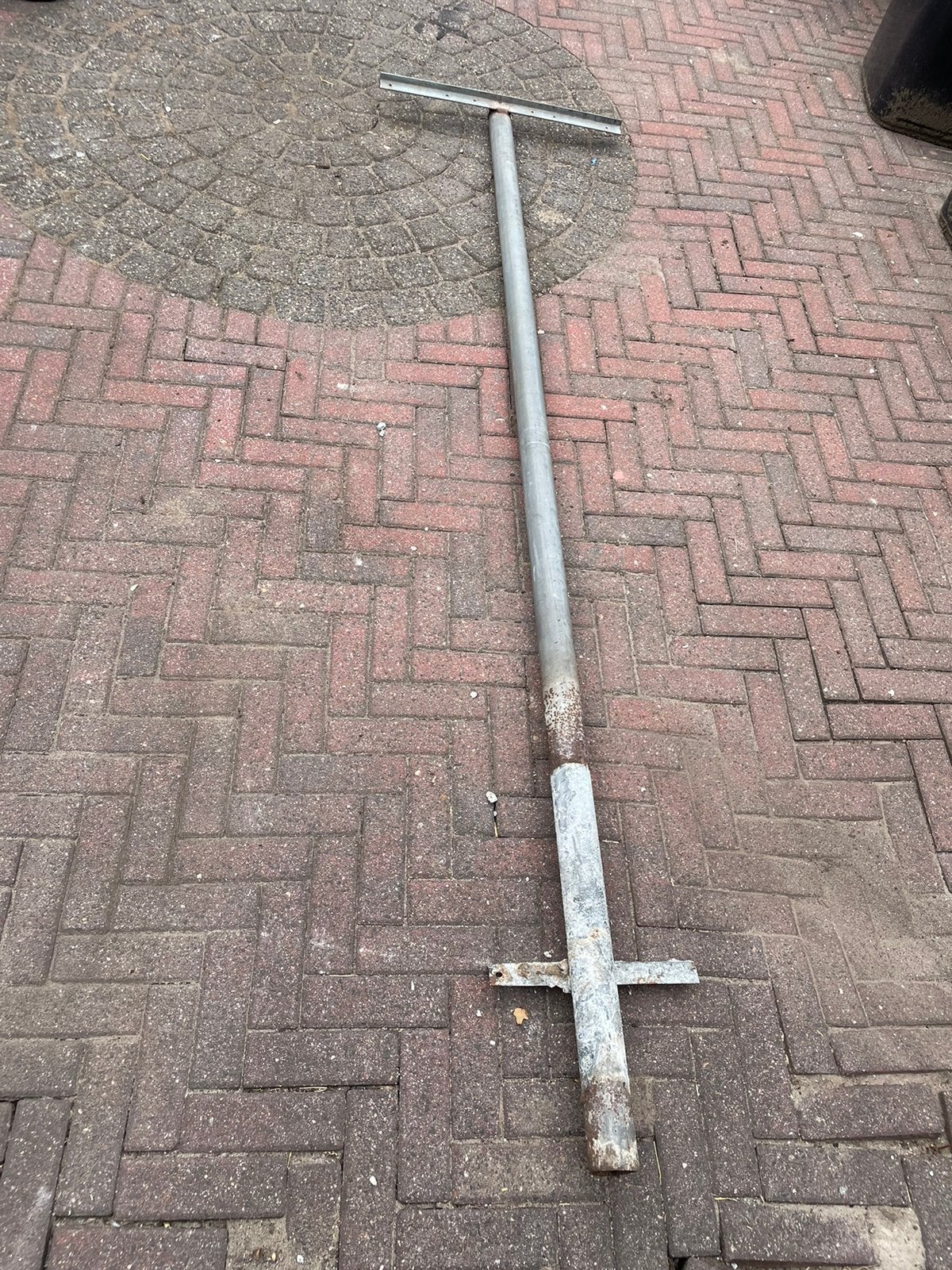 Waslijnpaal gegalvaniseerd gebruikt 250cm, Ophalen, Gebruikt, Overige typen