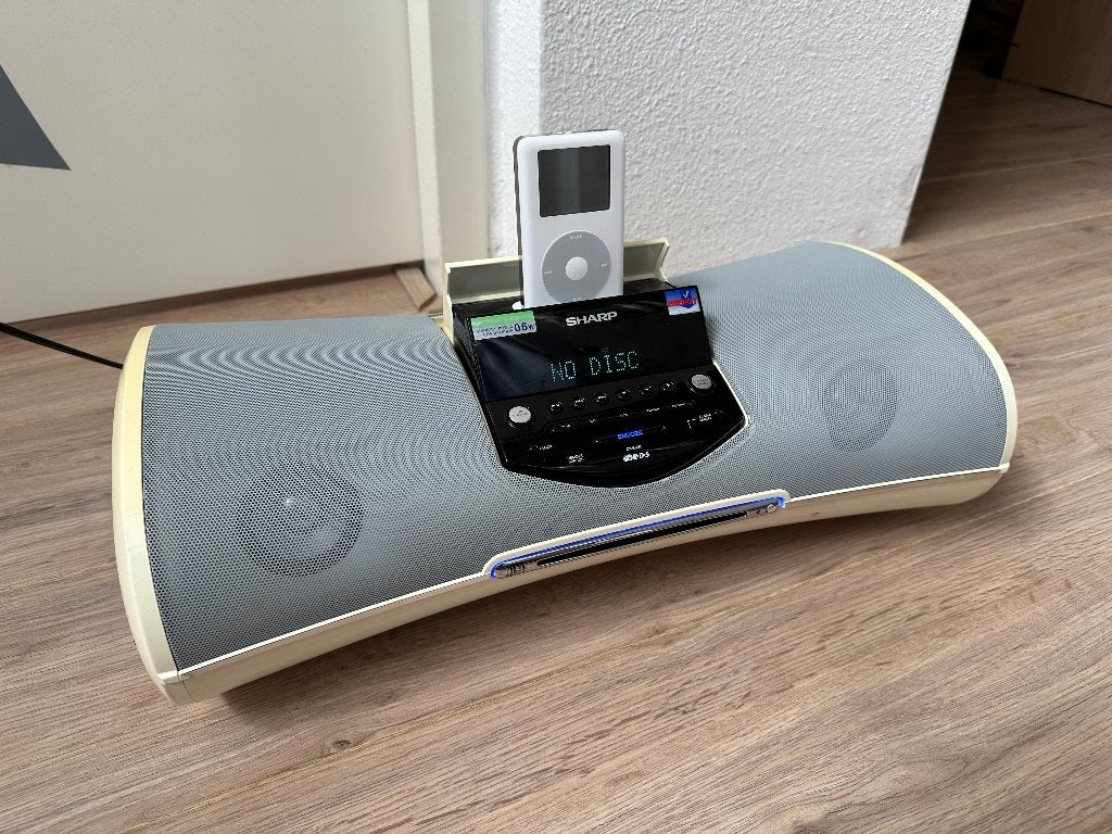 Sharp iPod Dock Speaker CD Speler DK-A10 Retro, Ophalen, Cd-speler, Sharp, Microset