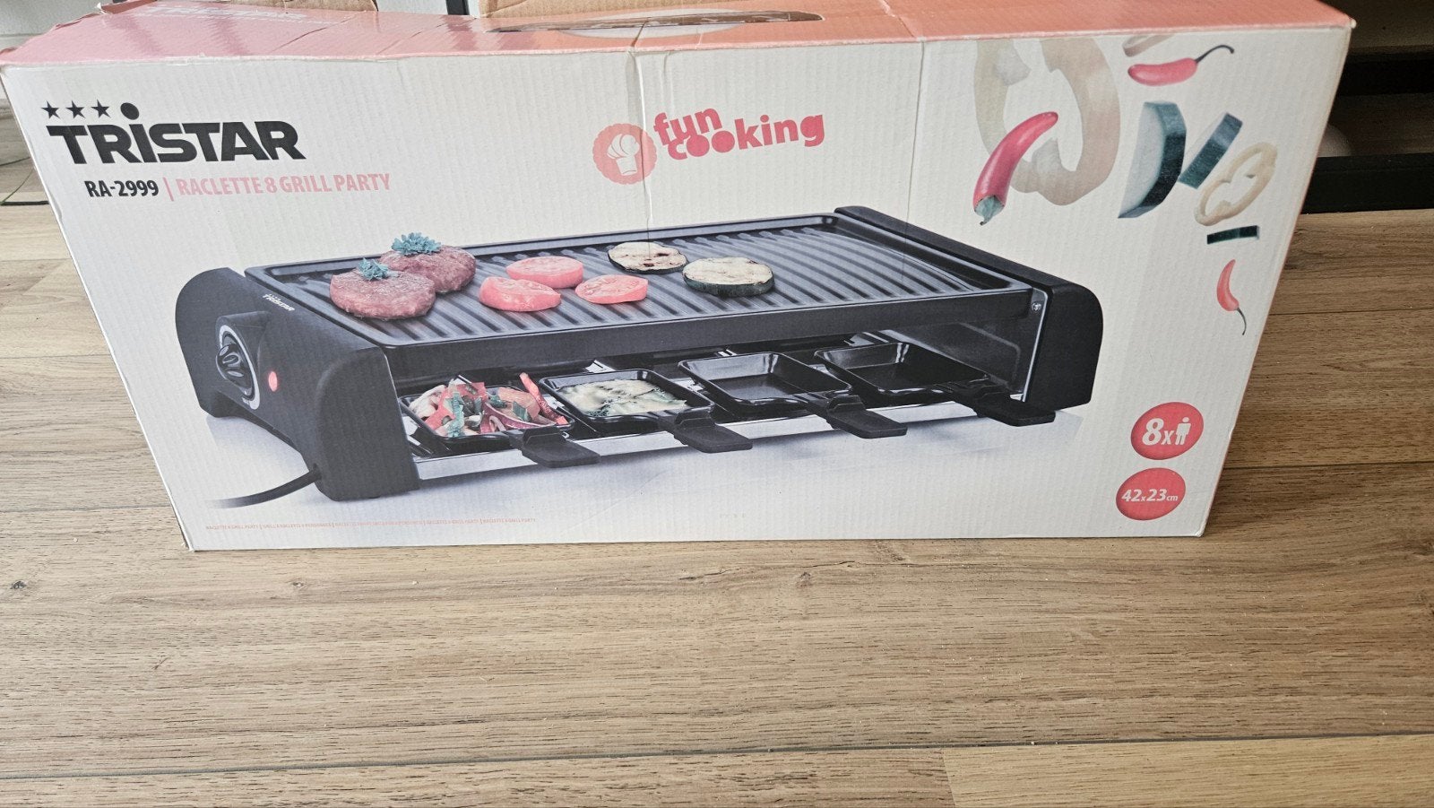 Tristar RA-2999 Raclette & Grill Party - Nieuw in doos, Witgoed en Apparatuur, Ophalen of Verzenden, Nieuw, 8 personen of meer