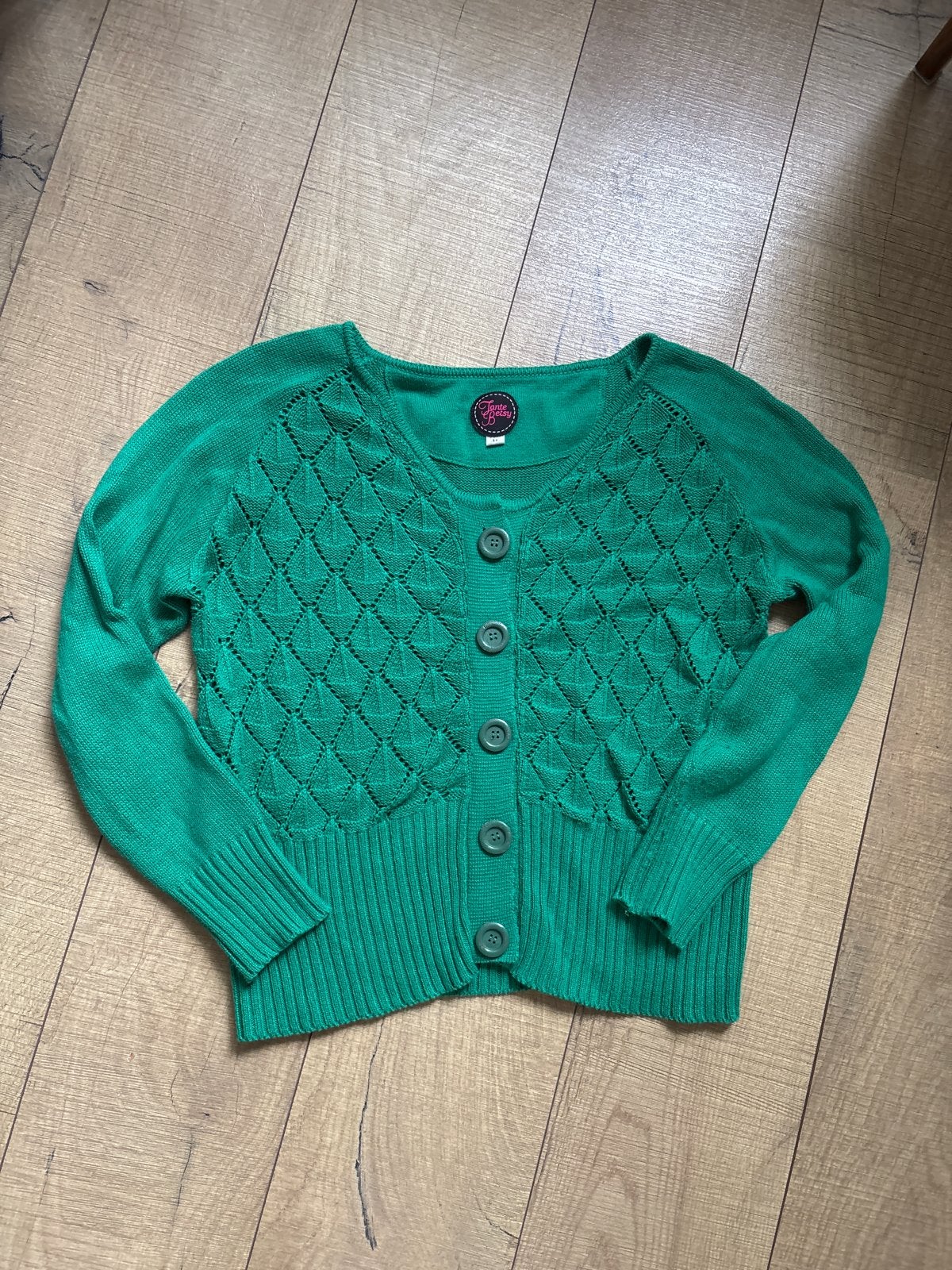 Groen Tante Betsy vestje maat M, Verzenden, Gedragen, Maat 38/40 (M), Groen