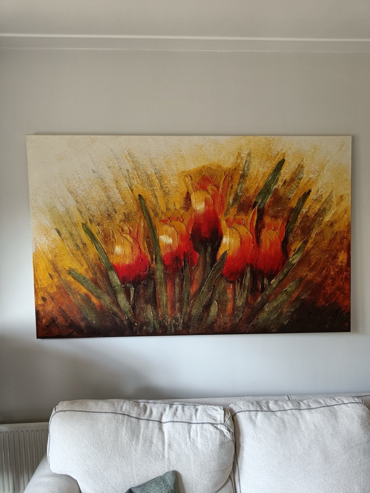 Schilderij 'Tulpen' van Jochem de Graaf (160x100 cm), Ophalen