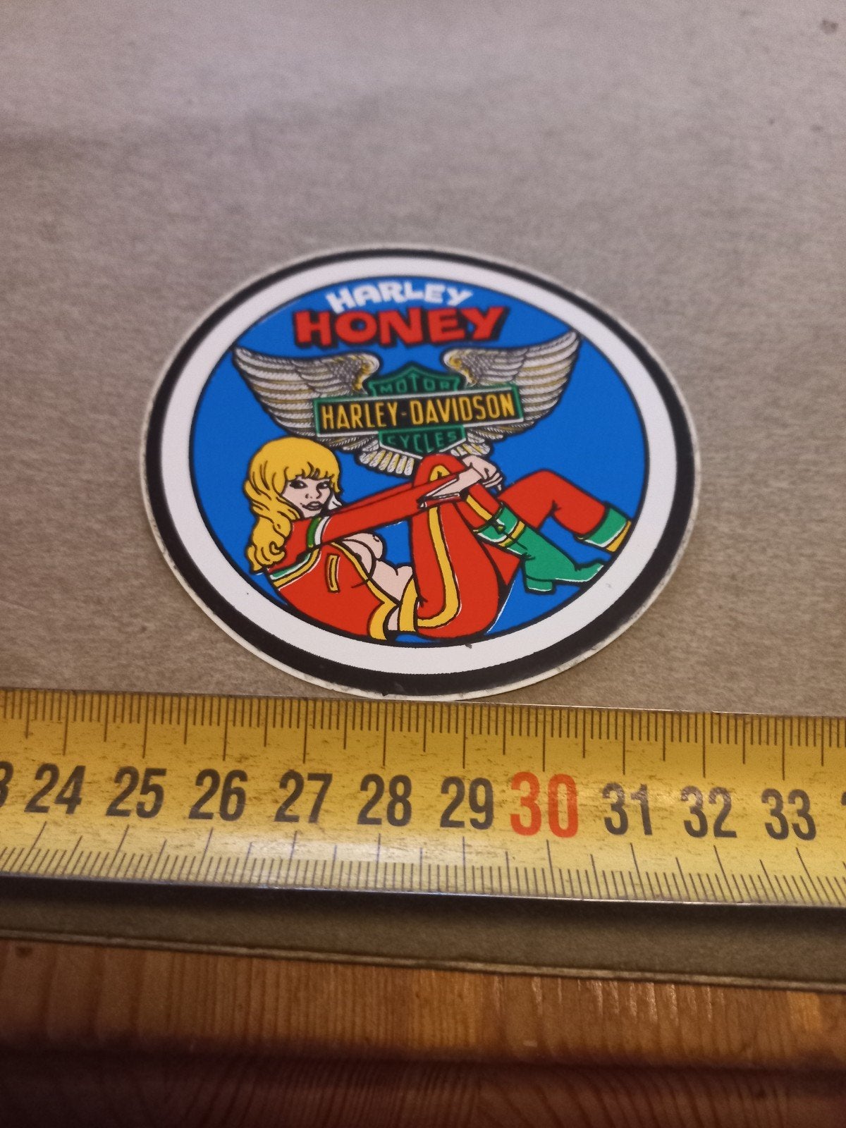 Vintage Harley Honey Harley-Davidson Sticker, Ophalen of Verzenden, Zo goed als nieuw