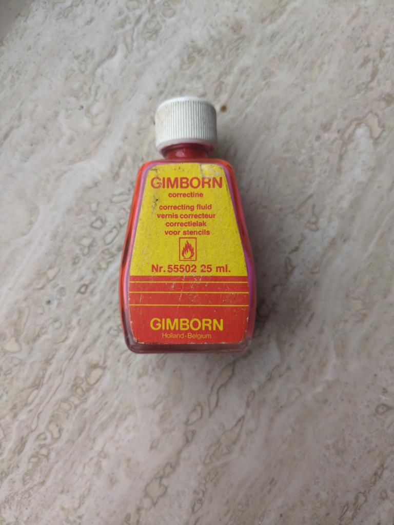 Vintage Gimborn Correctine Correctievloeistof 25 ml, Ophalen of Verzenden