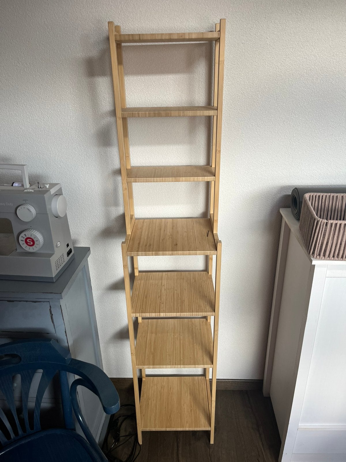 Ikea badkamer stellingkast bamboe, Ophalen, Zo goed als nieuw