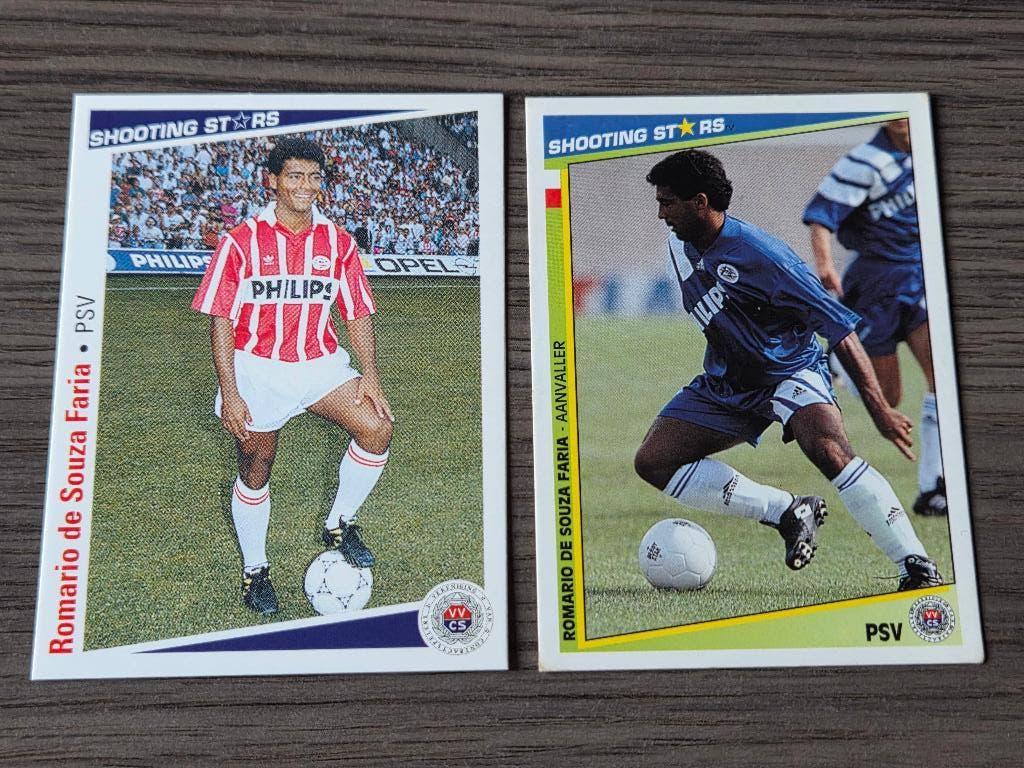2x Romario Shooting stars trading cards 1991/92/93 PSV, Verzamelen, Ophalen of Verzenden, Gebruikt, PSV, Poster, Plaatje of Sticker